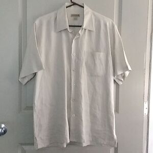 Natural blue 100% linen sz L